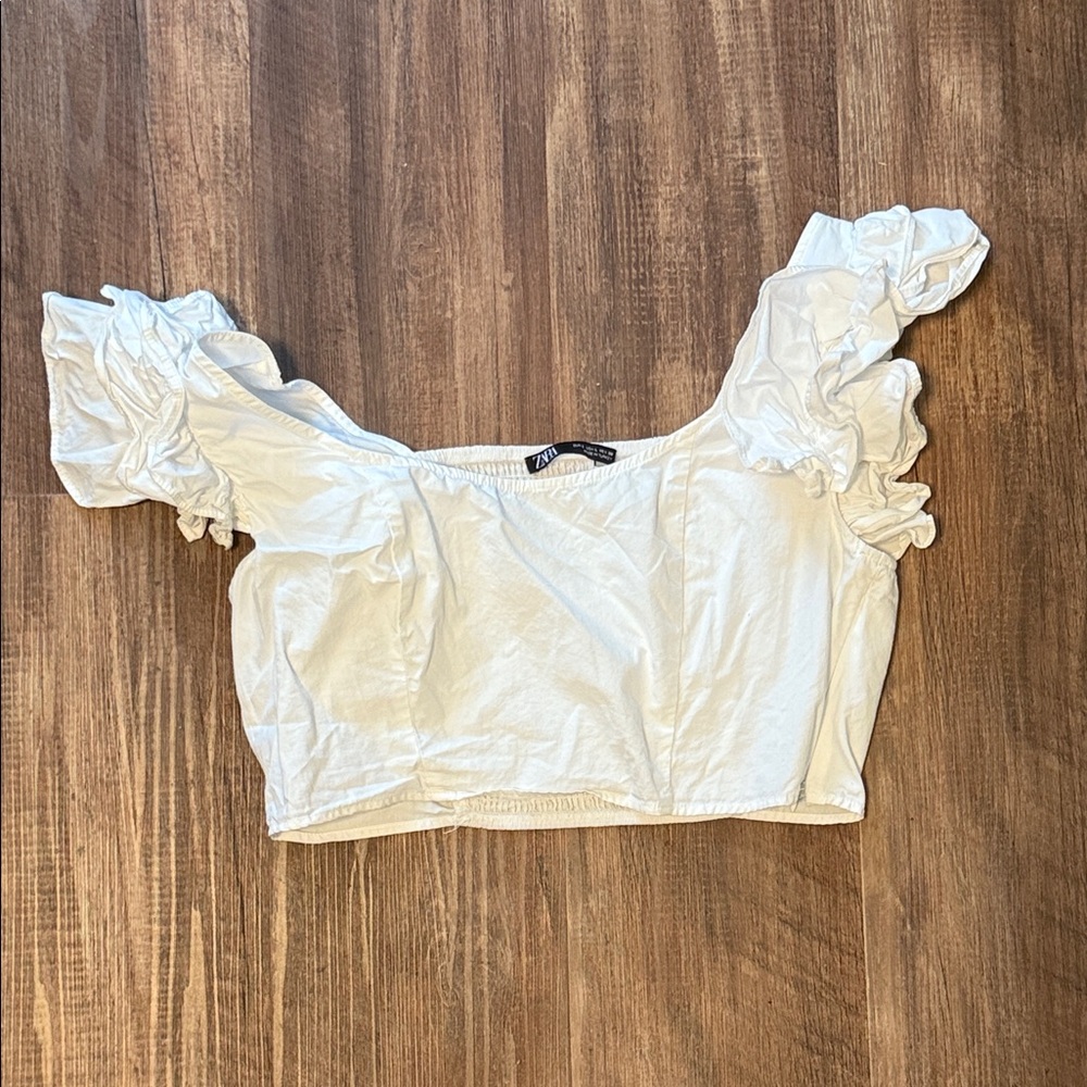 Zara Cropped Puffed Shirt